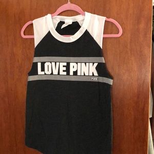 Sleeveless pink shirt